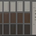 White Brown Black Wardrobe Doors With Wooden Panels And Decorative Handles