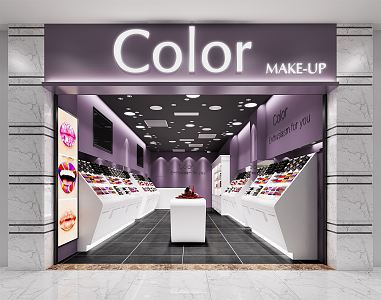 Modern cosmetics store beauty store 3d model