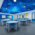 Modern classroom science and technology classroom 3d model
