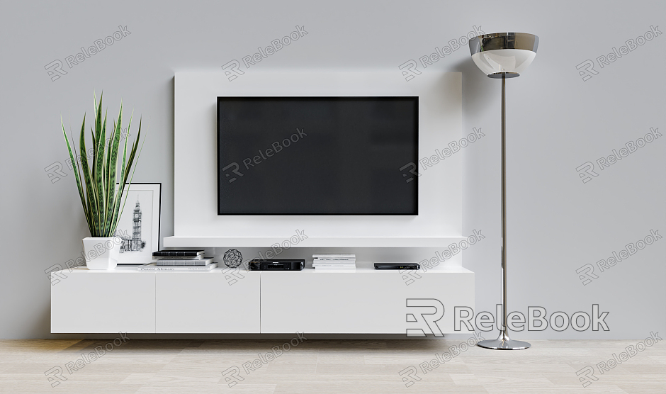 Modern TV Background Cabinet model