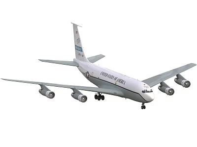 Antonov An-124 Passenger Aircraft With White Fuselage and Four Engines 3d model