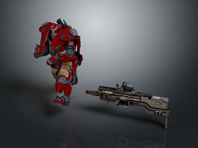 Mech Warrior Mech Soldier Machine Battlearm Mechanical Battlearm Machine Fighter Robot 3d model