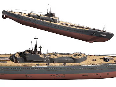 Warship With Detailed Hull Deck And Superstructure Design Features 3d model
