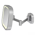 Lighted Wall Mounted Adjustable Metal Mirror With Swing Arm For Bathroom 3d model