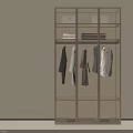 Modern Minimalist Glass Wardrobe With Built In LED Light For Neat Clothing Organization And