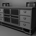 Traditional Oak Sideboard With Drawers Cabinet Doors And Woven Details