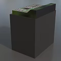 Electronic Audio Equipment With Green Control Panel Display Knobs And Speaker Grill