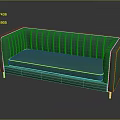 Luxury Green Velvet Multi Seater Sofa With Vertical Tufted Backrest And Gold Metal Legs