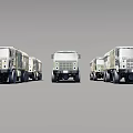 Multiple Military Transport Trucks With Camouflage Paint And Various Designs