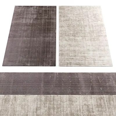 Square Rug With Dark And Light Textured Design For Modern Home Decor 3d model