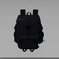 Navy Blue Canvas Backpack With Adjustable Straps Multi Functional Pockets For Daily Commute And Travel