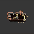 Steampunk Radio Portable Radio Desktop Radio Full Band Radio 3d model
