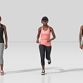 Sports People Running People Exercise Fitness 3d model