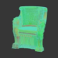 Classical Stone Chair With Lion Head Armrests Carved Backrest And Fringed Seat