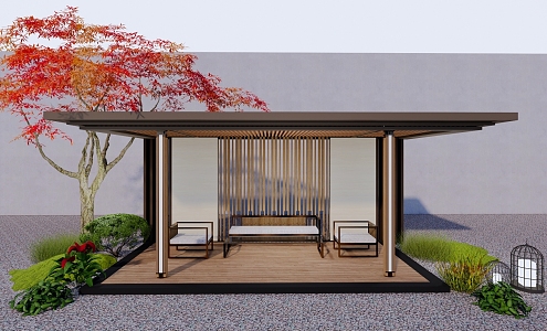 Modern Landscape Pavilion 3d model