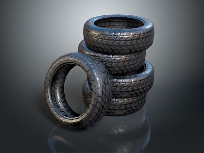 Modern tire wheel Volkswagen wheel hub 3d model