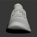 White Lightweight Sports Shoes With Lace Up Design And Comfortable Sole