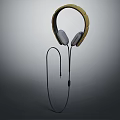 Over Ear Headphones With Gold And Black Design Wired Comfortable Fit High Quality Sound Audio