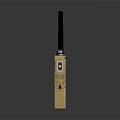 Wireless Doorbell With Yellow Body Black Antenna And Blue Display Screen