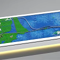 High Quality Commercial Display Model Equipment With Urban Road Network Water Area And Building Structures