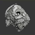 Sci-Fi Helmet Alien Helmet-Helmet High Tech Helmet Game Helmet 3d model