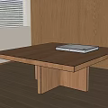 Log wind coffee table 3d model