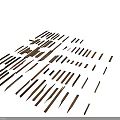 Various Brown Carving Tools Arranged On White Background For Craft Use