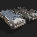 High Quality Mobile Medical Beds With Adjustable Side Rails And Washable Mattress Covers