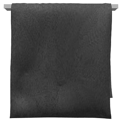 Premium Black Soft Towel Highly Absorbent Quick Drying for Bathroom Use 3d model
