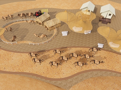 Modern Desert Scenic Landscape model