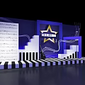 Music Themed Photo Spot With Golden Star Music Notes And Piano Key Steps