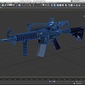 AR4 Rifle, Rifle, Submachine Gun, Machine Gun, Machine Gun, Carbine, Gun, Low Face, Low Model, Simple Model, Film and Television Realism 3d model