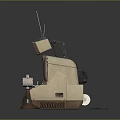 Vintage Electronic Devices Setup With Retro TV Telephone Fan And Label