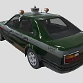 Green Security Patrol Car With Roof Emergency Lights And Patrol Markings