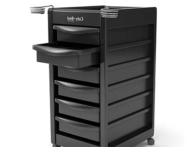 BetterPro Black Commercial Storage Utility Cart With Multiple Drawers And Wheels 3d model