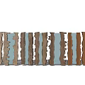 Wooden Decorative Panels With Wavy Edges And Transparent Glass For Wall Decor