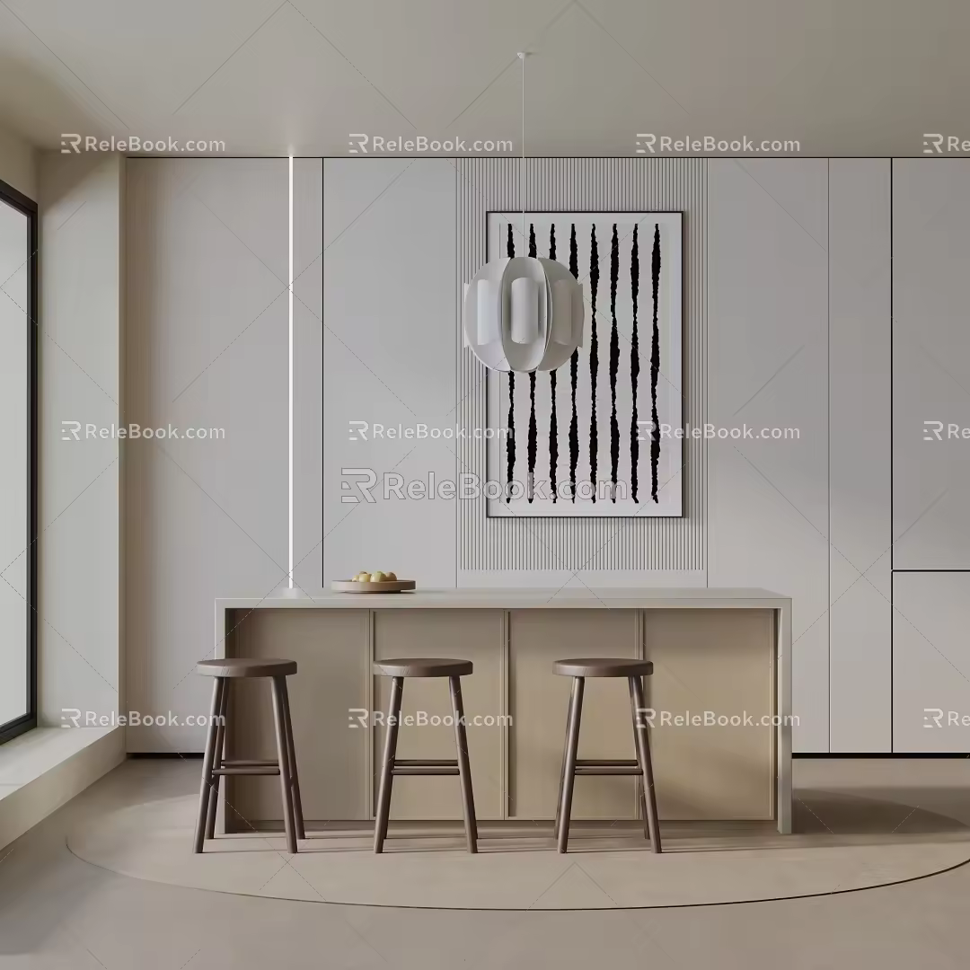 Modern table combination 3d model