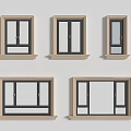 Casement Windows with Modern Design Various Styles Black Frames and Clear Glass