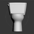 Modern White Toilet With Sleek Design Smooth Surface And Ceramic Material 3d model