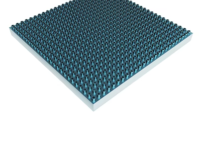 Blue Square Textured Mat With Small Protrusions For Non Slip Surface 3d model
