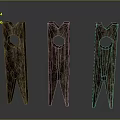 Vintage Wooden Clothespins as Practical Household Items with Natural Wood Texture and Classic Design
