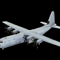Highly Detailed Passenger Airplane 3D Render With Long Wings Four Engines And Gray Fuselage