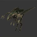 Sci Fi Alien Creature Character Design with Sharp Limbs and Mechanical Exoskeleton 3d model