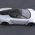White Modern Sports Car With Sleek Exterior Design
