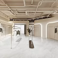 Modern Clothing Store Interior With Hangers Lighting And Minimalist Design