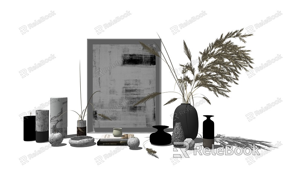 Modern Ornaments Combination Vase Decorative Ornaments model