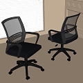 Modern Mesh Office Chair 3d model