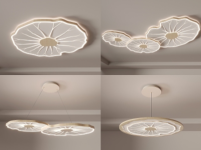 Modern lamp combination lotus leaf lamp art lamp ceiling lamp literature study lamp simple ceiling lamp combination model