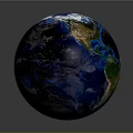 Globe With Earth Like Surface Texture Shiny Black And White Design Against Dark Background