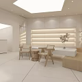Modern Open Kitchen Specialty Store Interior With Island Counter And Cabinets 3d model